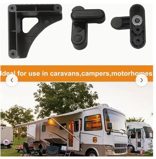 Table Bracket Storage Kit Wall Mounted Table Retaining Kit with Screws for Caravans Campers Motorhomes Black