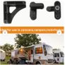 Table Bracket Storage Kit Wall Mounted Table Retaining Kit with Screws for Caravans Campers Motorhomes Black Image 2