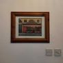 Framed Picture - "P.Legrand Confiserie" With Deep Red Colour & Wide Wood Surround Image 3