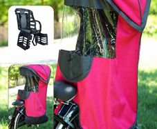 Brand new bike childseat with all weather hood + helmet