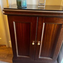 Wooden Cabinet with Glass Top