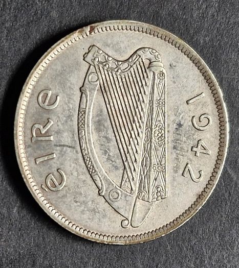 Ireland 1942 Half Crown Silver coin