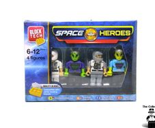 Pack of 4 block tech space heroes figures Fits Other Major Brands  Post 4.00 euro