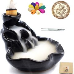Incense Burner, Ceramic Backflow Incense Holder, Home Decor Aromatherapy Ornament (FREE SHIPPING)