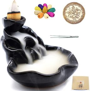 Incense Burner, Ceramic Backflow Incense Holder, Home Decor Aromatherapy Ornament (FREE SHIPPING)