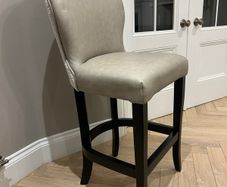 4 High Solid Wood & Leather Kitchen Island Stools