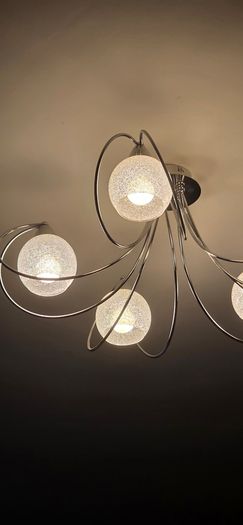 5-Light Chrome Ceiling Chandelier
