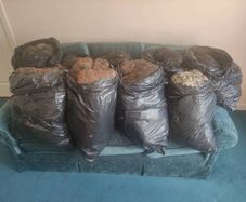 Job lot of vintage horsehair and natural upholstery stuffing weighing approximately 35KG