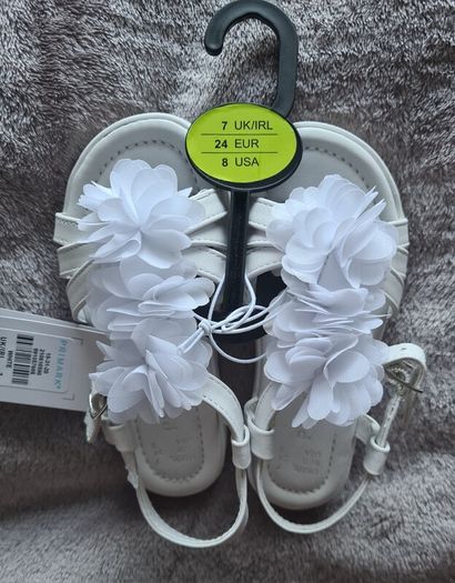 girls white sandals