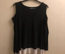 Nina Leonard shoulderless top (3XL)