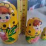 Vintage Russian Ussr Wooden 3 Piece Hand Painted Matryoshka Nesting Dolls Image 5