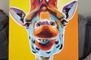 giraffe canvas