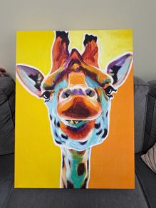 giraffe canvas