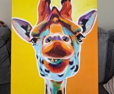 giraffe canvas