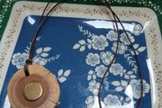 Wooden Bronze Feature Necklace