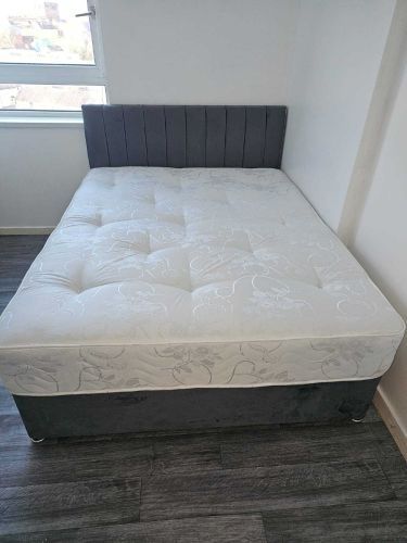 Double Bed And Mattress Having Headboard
