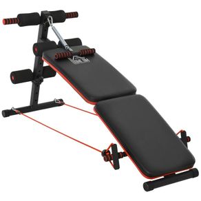 Steel Foldable Home Core Workout Bench Red/Black (FREE SHIPPING)