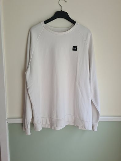 mens UNDER ARMOUR jumper sweater COLDGEAR white Size XXXL triple extra large crew neck
