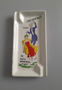 Vintage Humerous Ceramic Tray