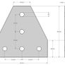 5 Hole 'T ' Joining Plate Image 5
