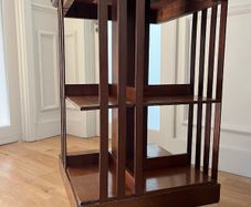 Antique swivel mahogany bookcase