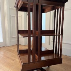 Antique swivel mahogany bookcase