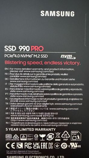 Samsung 990 Pro 4tb Nvme M.2 Ssd
