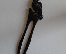 Raven Hair Fork Viking Odins Raven Hair Pin Nordic Theme Crow Bun Holder - Black Hair Stick Witchy Gothic Hair Accessory