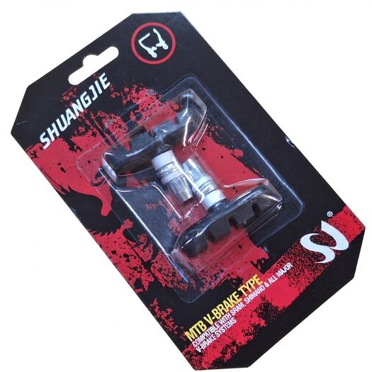 Shuangjie Threaded MTB V-Brake Pads Shimano SRAM Compatible - 49334