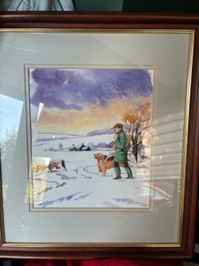 watercolour framed painting