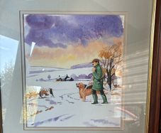 watercolour framed painting