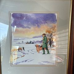 watercolour framed painting