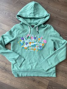 Superdry mint green hoodie size 10