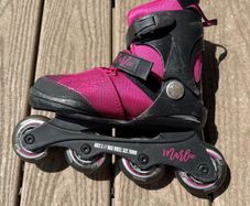 Adjustable K2 Marlee Girls Inline Skates - Pink/Black - Size 32/37