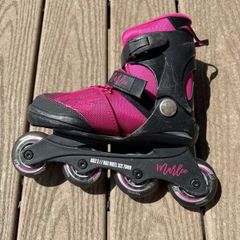 Adjustable K2 Marlee Girls Inline Skates - Pink/Black - Size 32/37