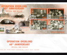 2004 Isle of Man Operation Overlord 60th anniversary Commemorative Stamps Miniature Sheet First Day Cover (FDC)