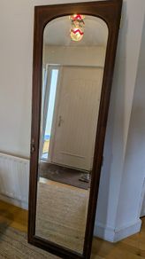 old wardrobe door with mirror
