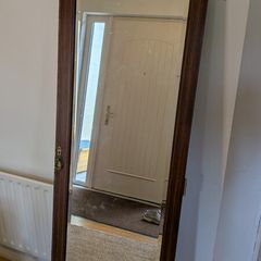 old wardrobe door with mirror