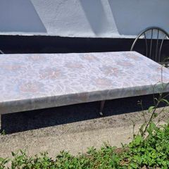 single bed frame and headboard