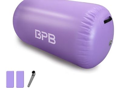 Inflatable Gymnastics Barrel 100CM Tumbling Mat Air Tumble Track Mat Backbend Trainer for Exercise/Training/Fitness/Yoga/Backflip/Home Use & Gym