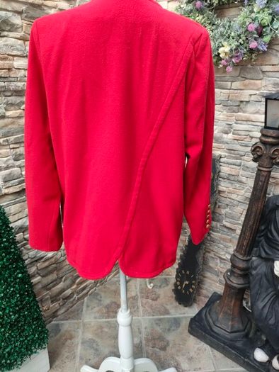 Vintage Klein petite Paris Red wool blazer size 36 Small Postage included