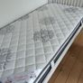 Single wooden bed with mattress Image 3