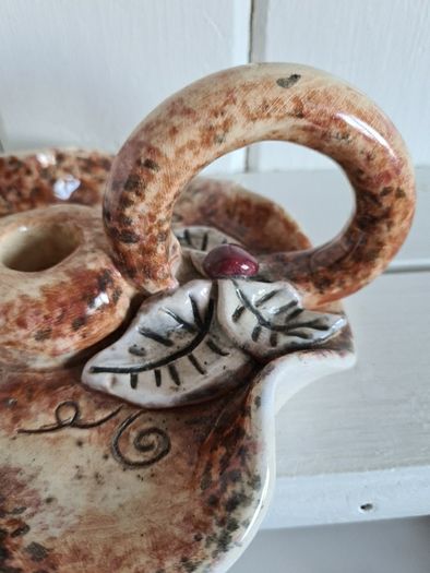 pottery candleholder