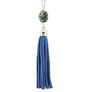 Boho Style. Leather Long Tassel Necklace with Natural Stone Image 3