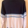 ELLESSE zipped sweater. Navy, white & blue. Size medium.  In very good lightly used condition. Weighty 50% cotton Image 7