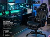 Huzaro Force 4.7 Carbon Mesh Gaming Chair Ergonomic Gaming Chair with Footrest & Lumbar Support