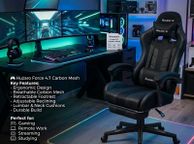 main image for ad Huzaro Force 4.7 Carbon Mesh Gaming Chair Ergonomic Gaming Chair with Footrest &amp; Lumbar Support