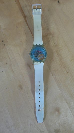 Swatch Athens 2004 Olympic Games Watch Blue Wave Kymata GV114 Vintage Rare Working