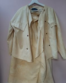 vintage 100% silk jacket and skirt