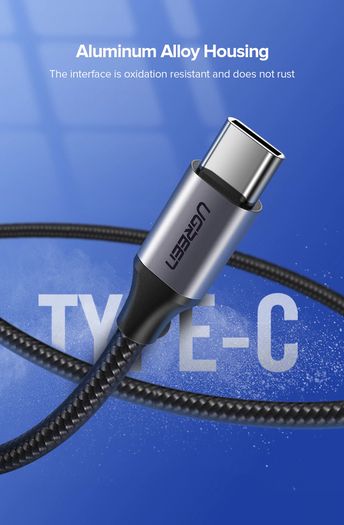 Ugreen 3M USB-C Fast Charging QC 3.0/2.0 & Data Sync Nylon Braided Cable (Brand New/Warranty)